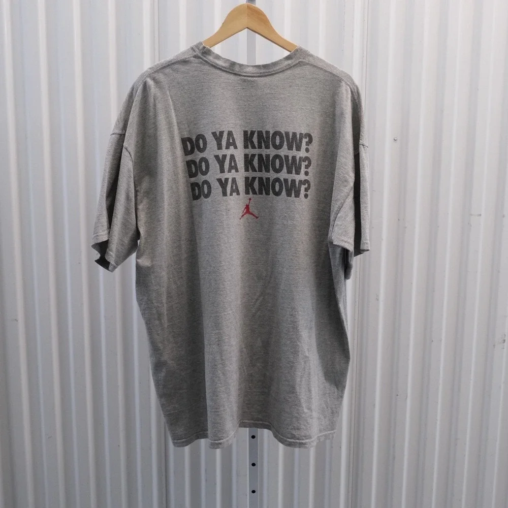 Vtg Air Jordan The Best on Earth The Best on Mars T-Shirt Mens XXL Gray